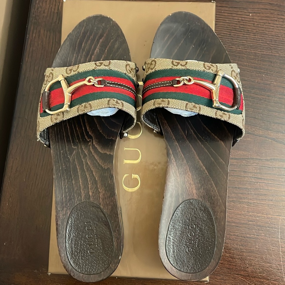 💯Authentic Gucci Half Horse Bit Clogs